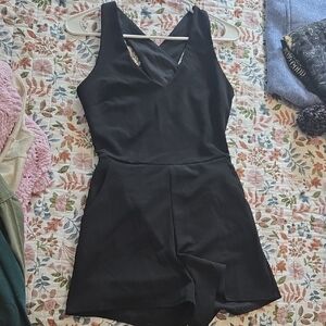 Black Sleeveless Romper